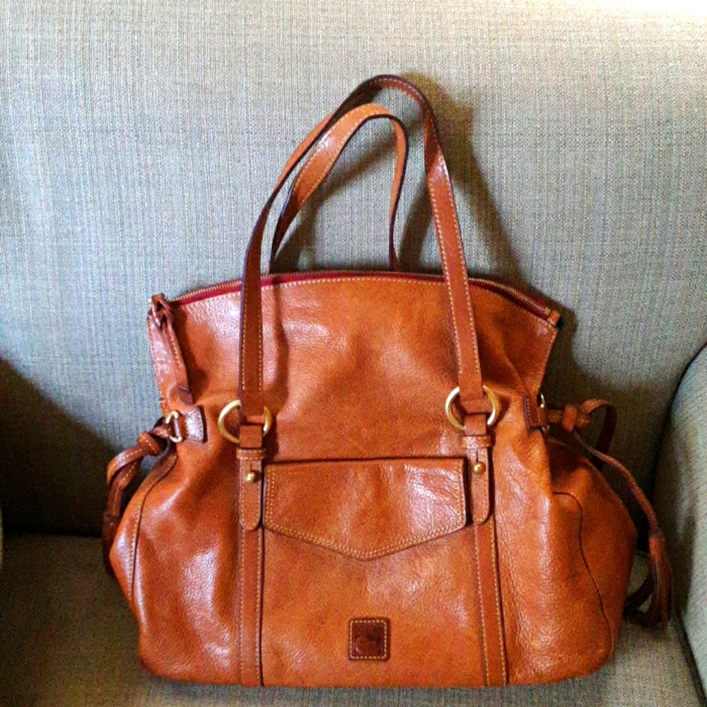 Dooney & Bourke Tan Leather Shoulder Bag Purse
